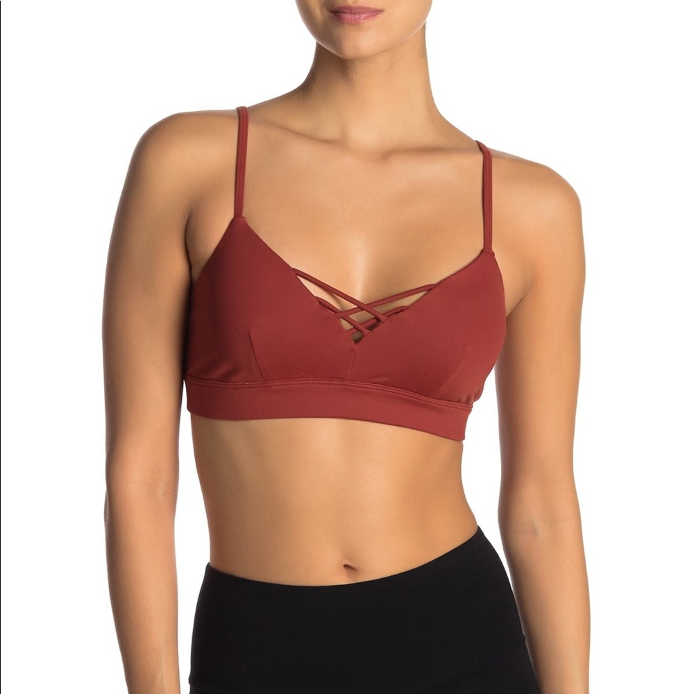 Alo front interlace bra